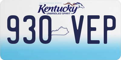KY license plate 930VEP