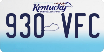 KY license plate 930VFC