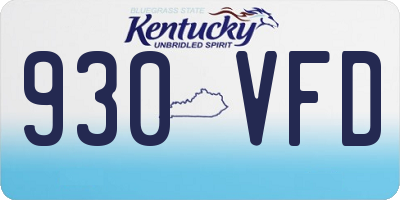 KY license plate 930VFD