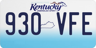 KY license plate 930VFE