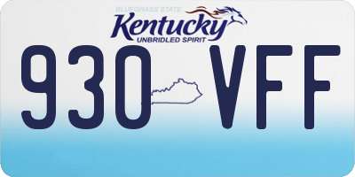KY license plate 930VFF