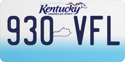 KY license plate 930VFL