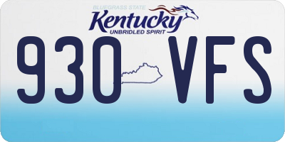 KY license plate 930VFS