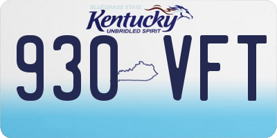 KY license plate 930VFT