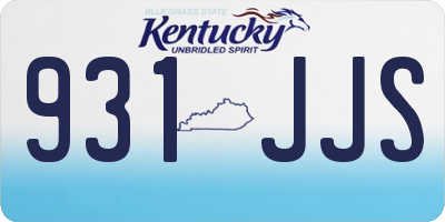 KY license plate 931JJS