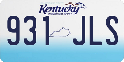 KY license plate 931JLS