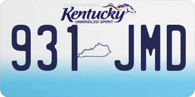 KY license plate 931JMD