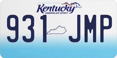 KY license plate 931JMP