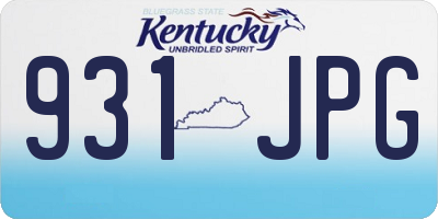 KY license plate 931JPG