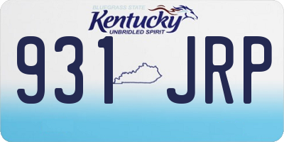 KY license plate 931JRP