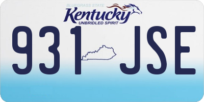 KY license plate 931JSE