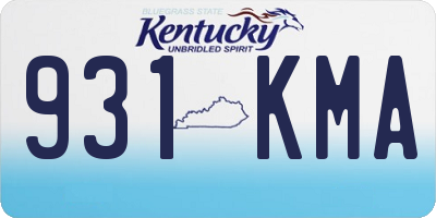 KY license plate 931KMA