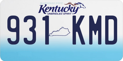KY license plate 931KMD