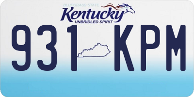KY license plate 931KPM