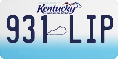 KY license plate 931LIP