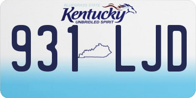 KY license plate 931LJD