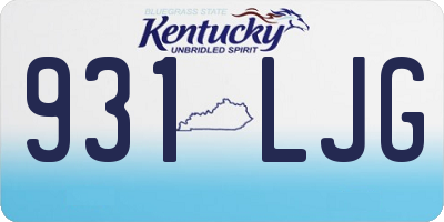 KY license plate 931LJG
