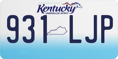 KY license plate 931LJP
