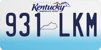 KY license plate 931LKM