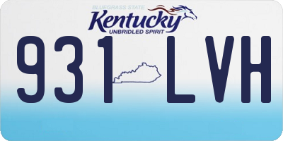 KY license plate 931LVH