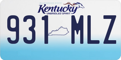 KY license plate 931MLZ