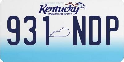 KY license plate 931NDP