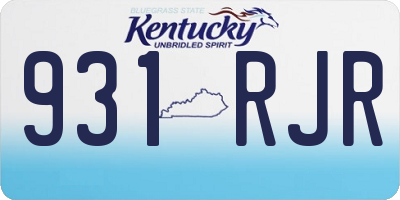KY license plate 931RJR