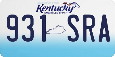 KY license plate 931SRA