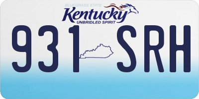 KY license plate 931SRH