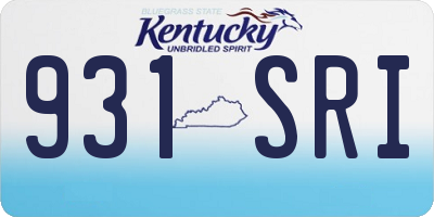 KY license plate 931SRI
