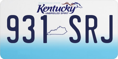 KY license plate 931SRJ