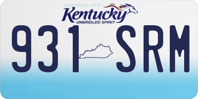 KY license plate 931SRM