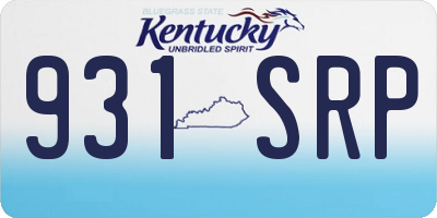 KY license plate 931SRP