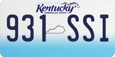KY license plate 931SSI