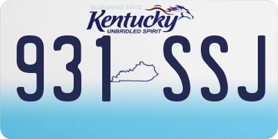 KY license plate 931SSJ