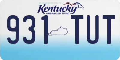 KY license plate 931TUT