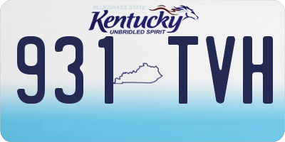 KY license plate 931TVH