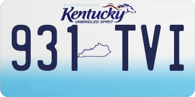 KY license plate 931TVI