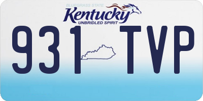 KY license plate 931TVP
