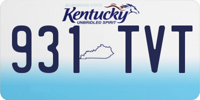 KY license plate 931TVT