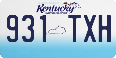 KY license plate 931TXH