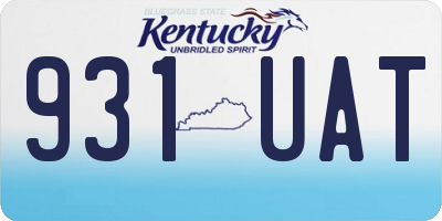 KY license plate 931UAT