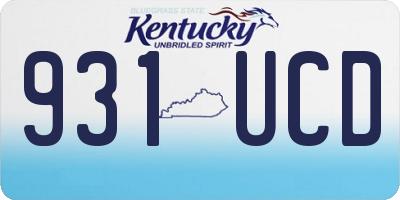 KY license plate 931UCD