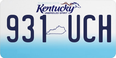 KY license plate 931UCH