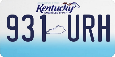 KY license plate 931URH