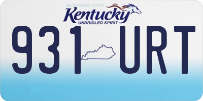 KY license plate 931URT