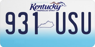 KY license plate 931USU
