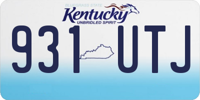 KY license plate 931UTJ