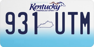 KY license plate 931UTM