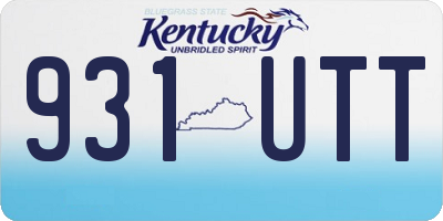 KY license plate 931UTT